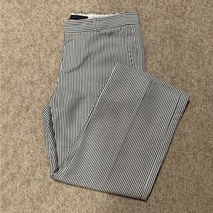 Banana Republic Luxe Linen Stripe crop pant.